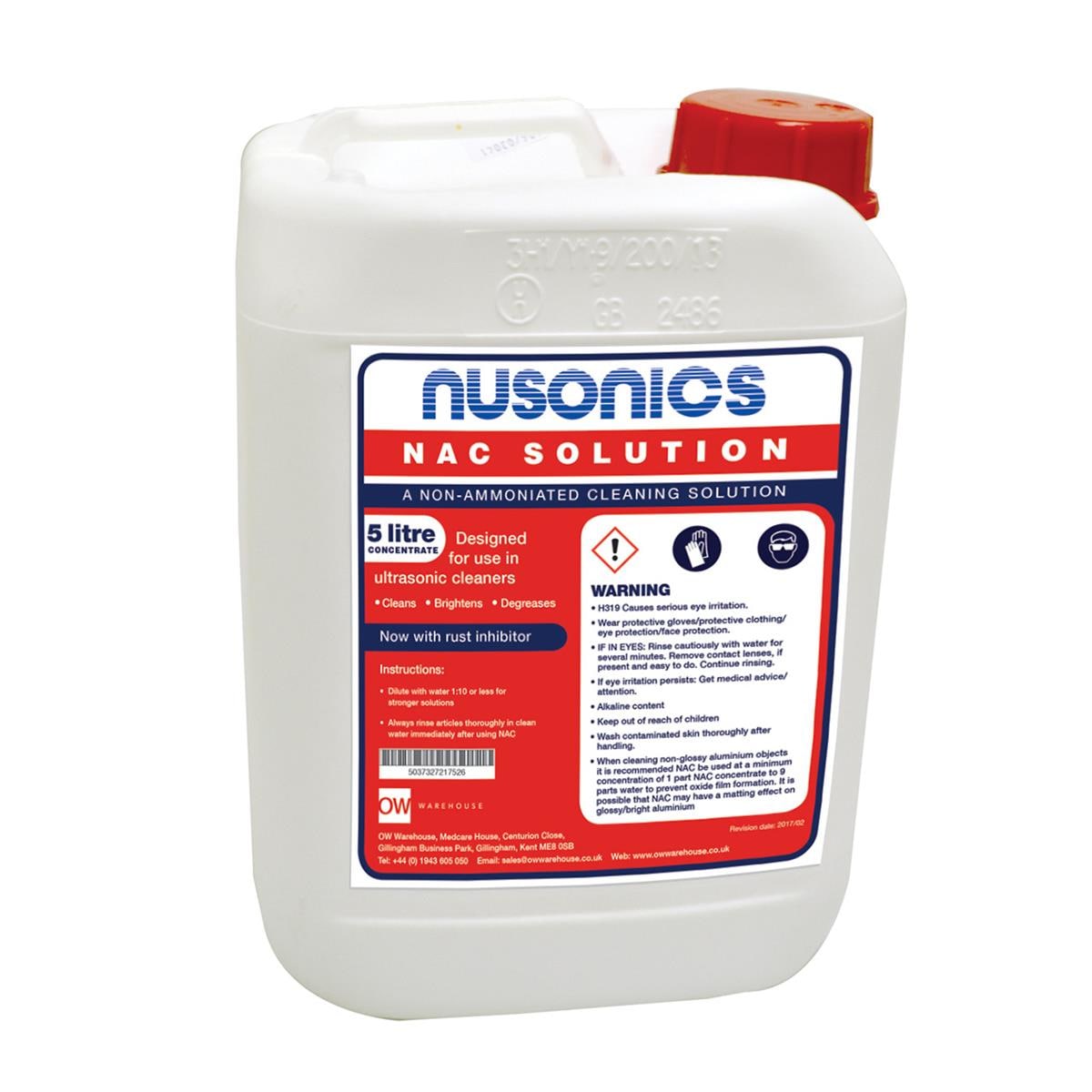 Nusonics NAC Ultrasonic Cleaner 5L